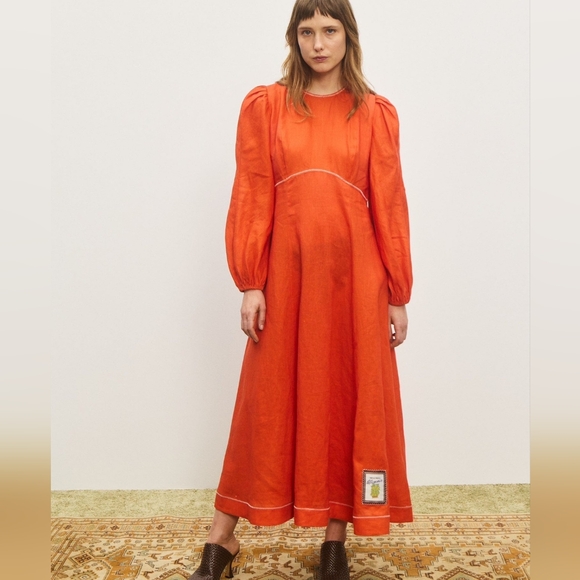 Alemais contessa long sleeve midi dress